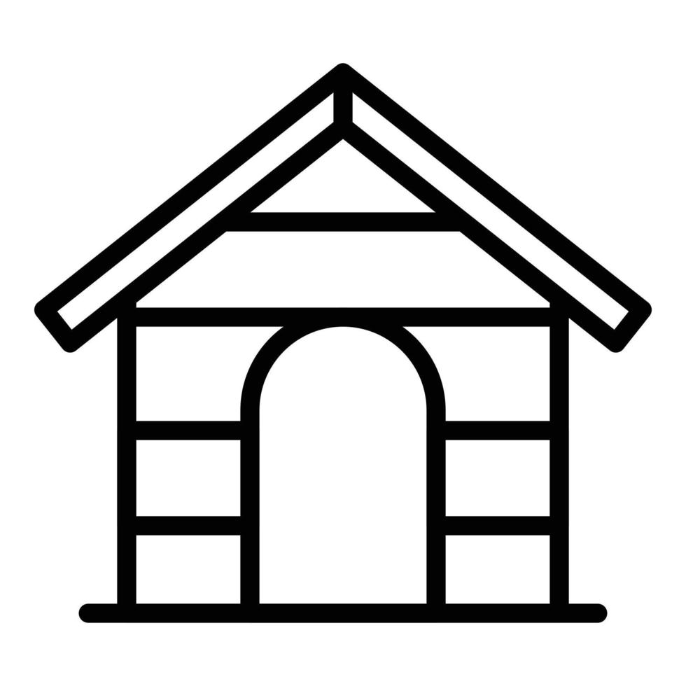 Dog building icon outline vector. Pet house vector