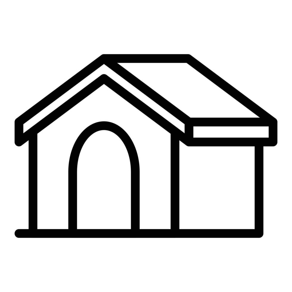 Puppy cottage icon outline vector. Dog house vector