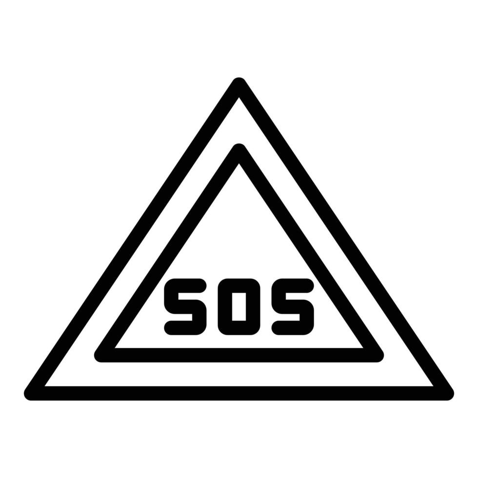 Emergency triangular icon outline vector. Triangle sign vector