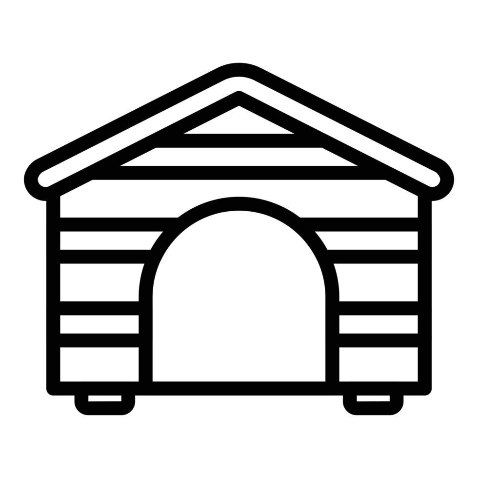 Dog cabin icon outline vector. House shelter vector