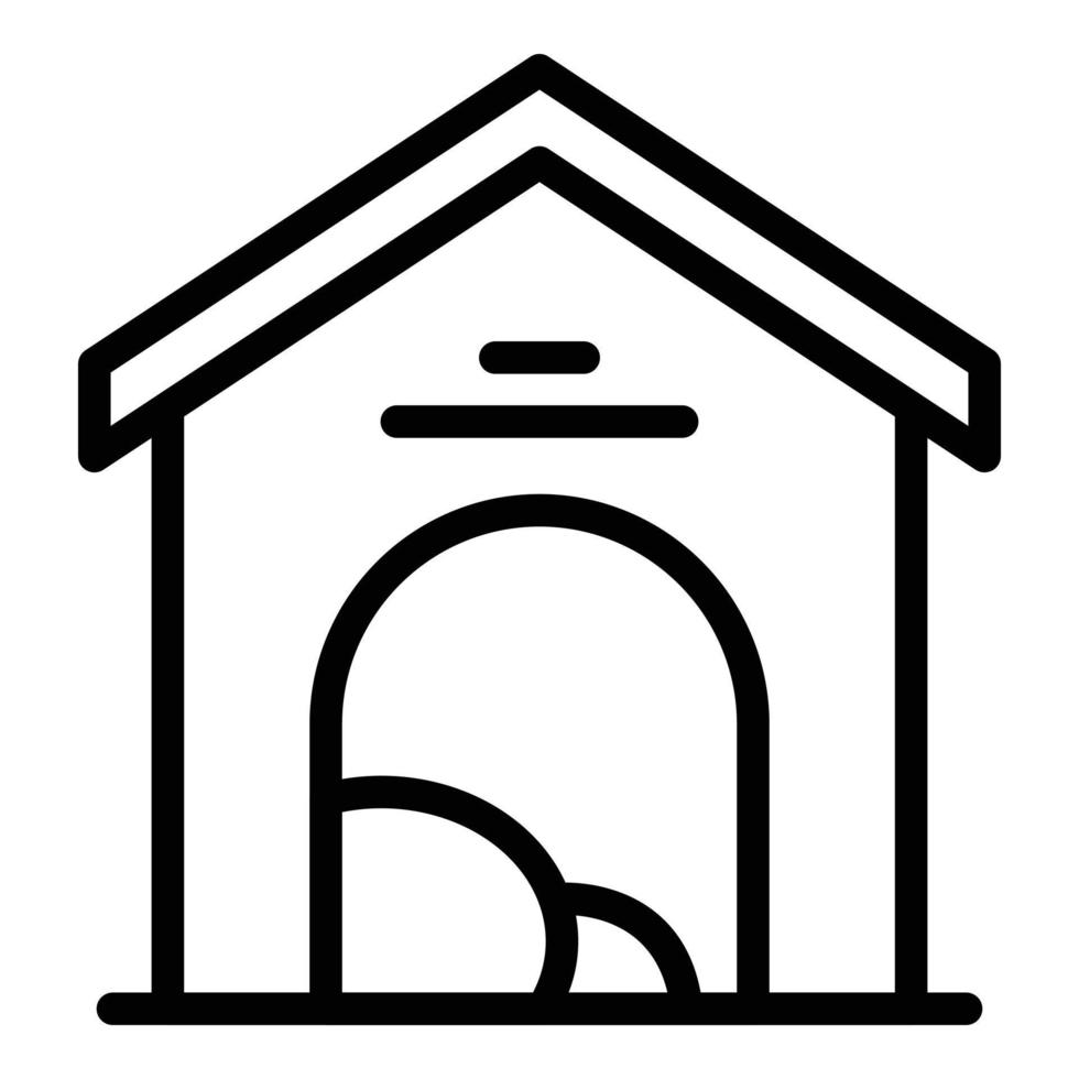 Dog boarding icon outline vector. Pet house vector