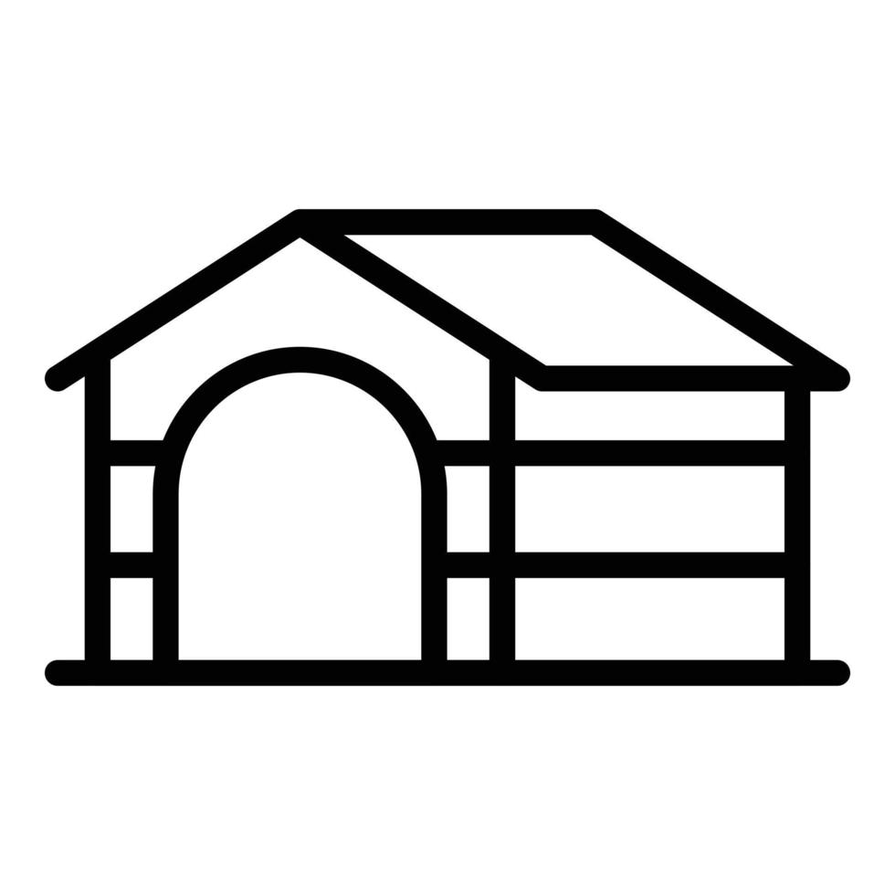 Guard kennel icon outline vector. Canine puppy vector