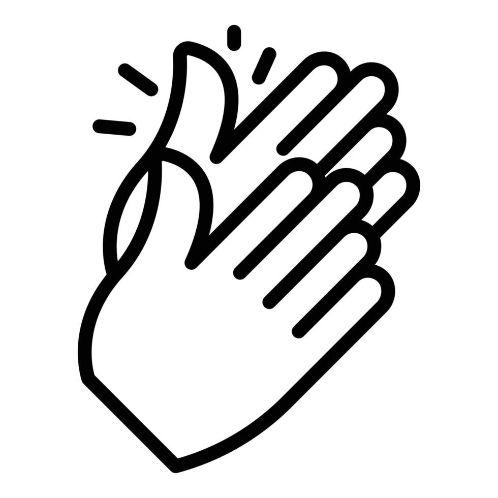 Culture handclap icon outline vector. Applause hand clap vector