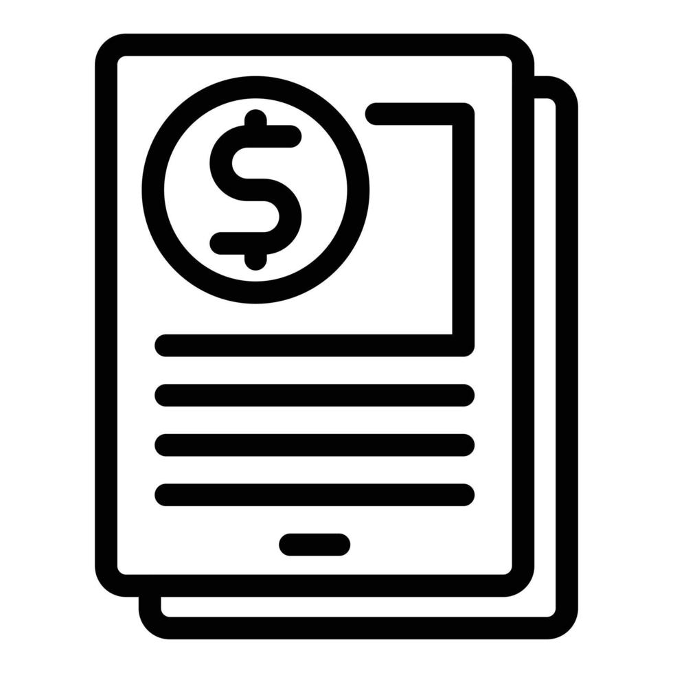 Money contract icon outline vector. Hand agreement vector