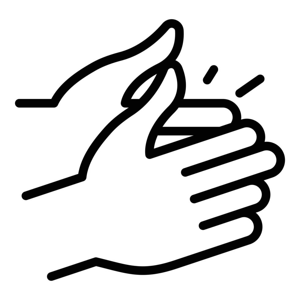 People handclap icon outline vector. Encourage applause vector