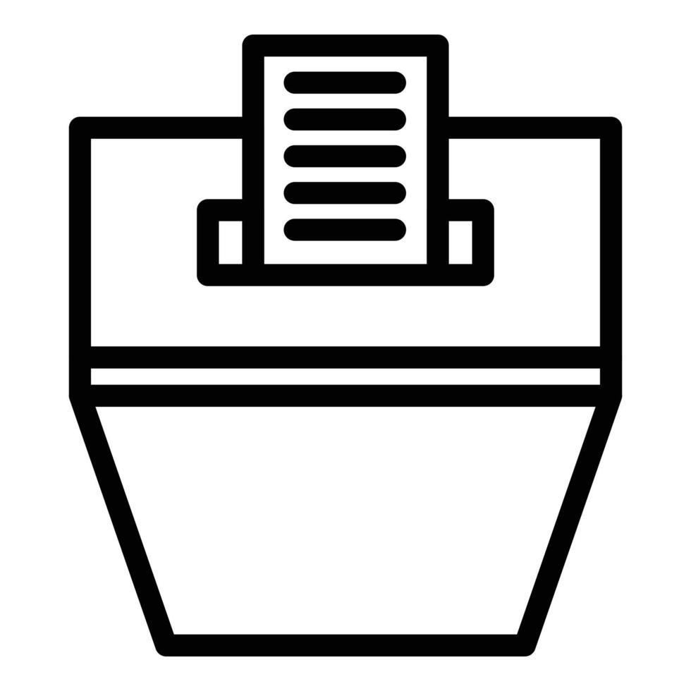 Polling box icon outline vector. Ballot poll vector