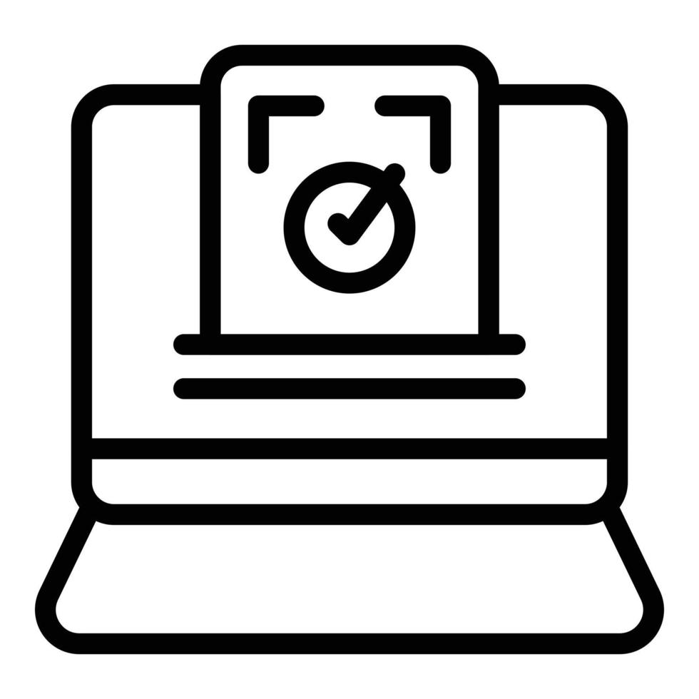 Online election icon outline vector. Vote box vector