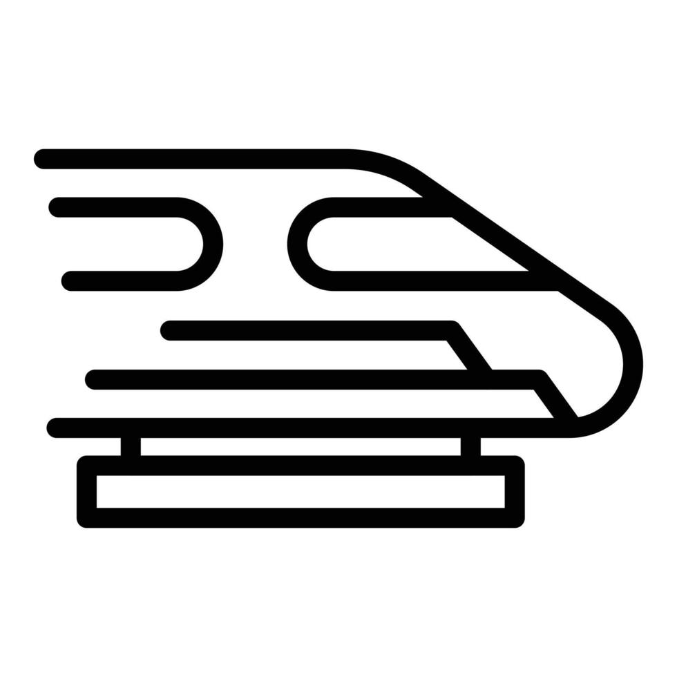 Cargo fast train icon, outline style vector
