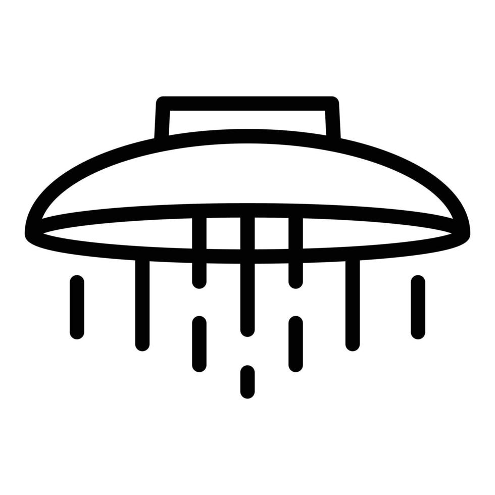 icono de diseño de cabezal de ducha, estilo de esquema vector