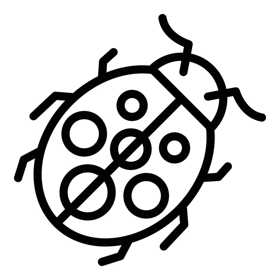 Ladybird wild icon, outline style vector