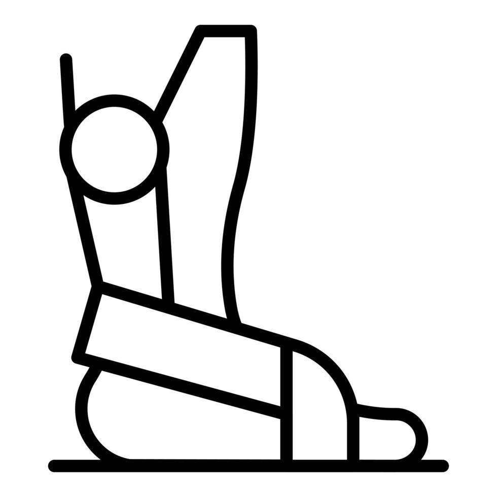Exoskeleton leg icon outline vector. Robot man vector