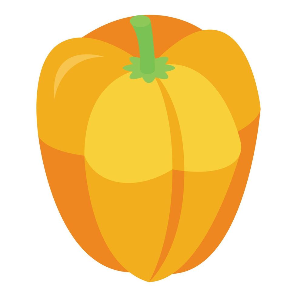 Eco pumpkin icon, isometric style vector