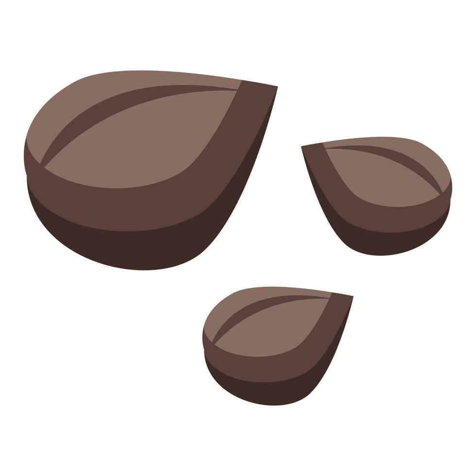 Natural seeds icon, isometric style vector