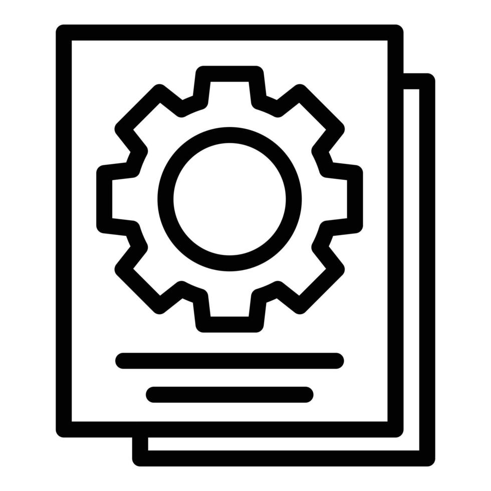 File management icon outline vector. Online teamwork vector