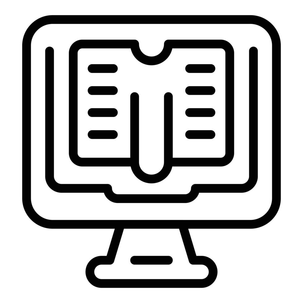 Internet learning icon outline vector. Digital class vector
