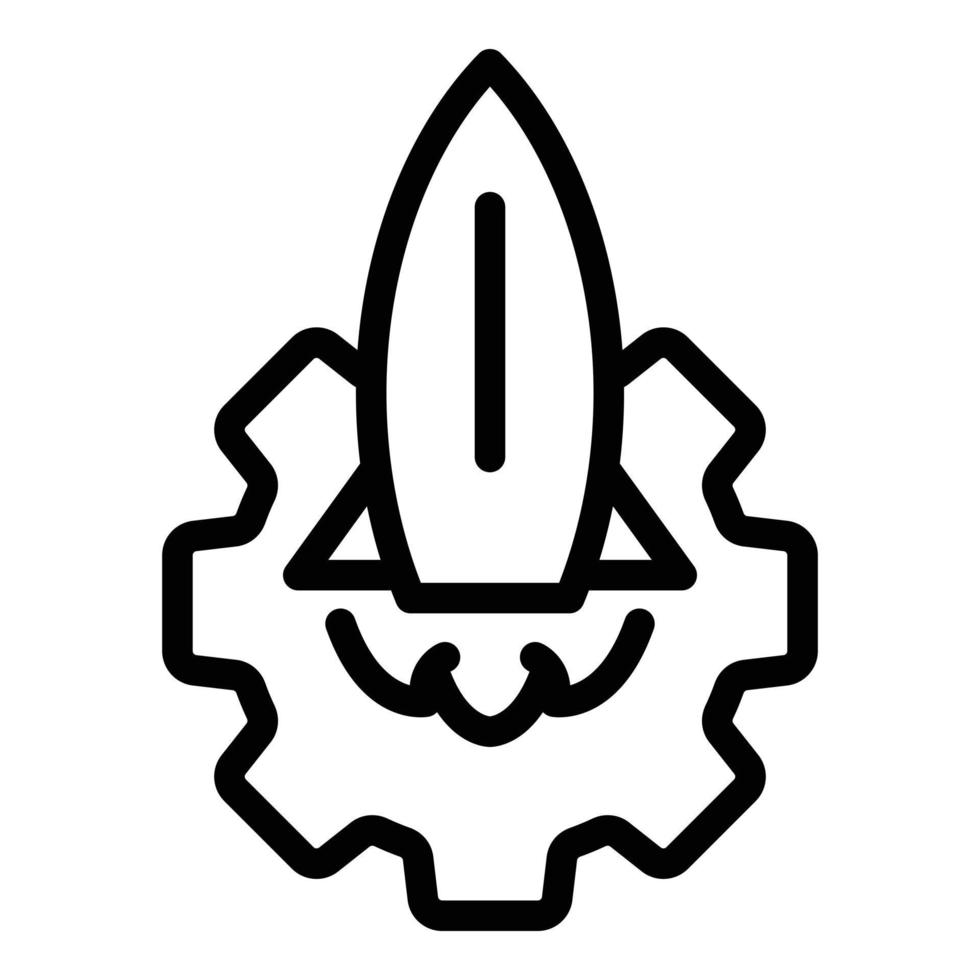 New gear startup icon outline vector. Entrepreneur business vector