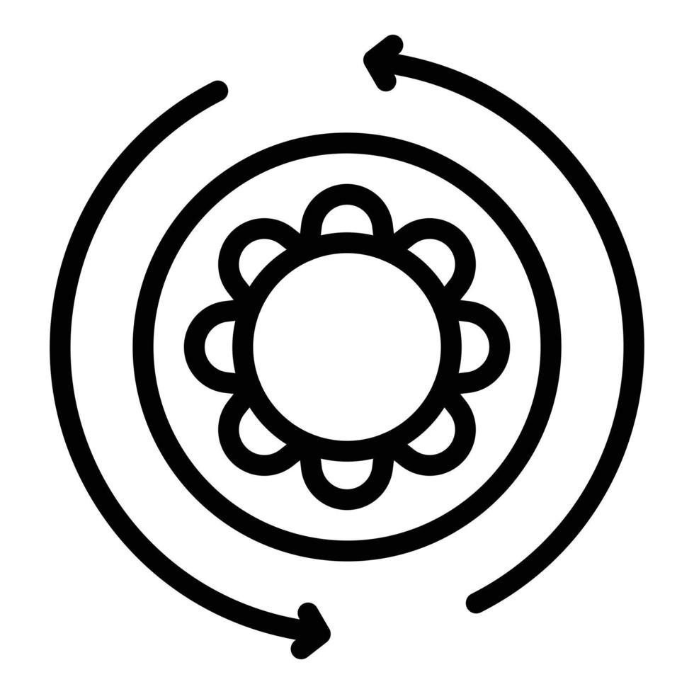 Management gear icon outline vector. Work job vector