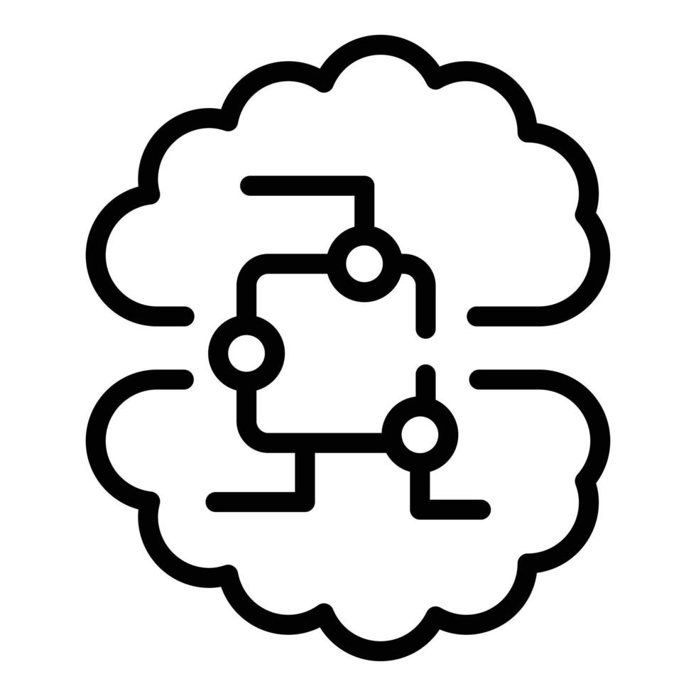 Brainstorming data icon outline vector. Business digital vector