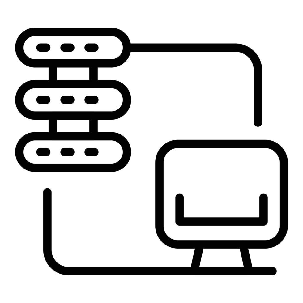 icono de administración de internet, estilo de contorno vector