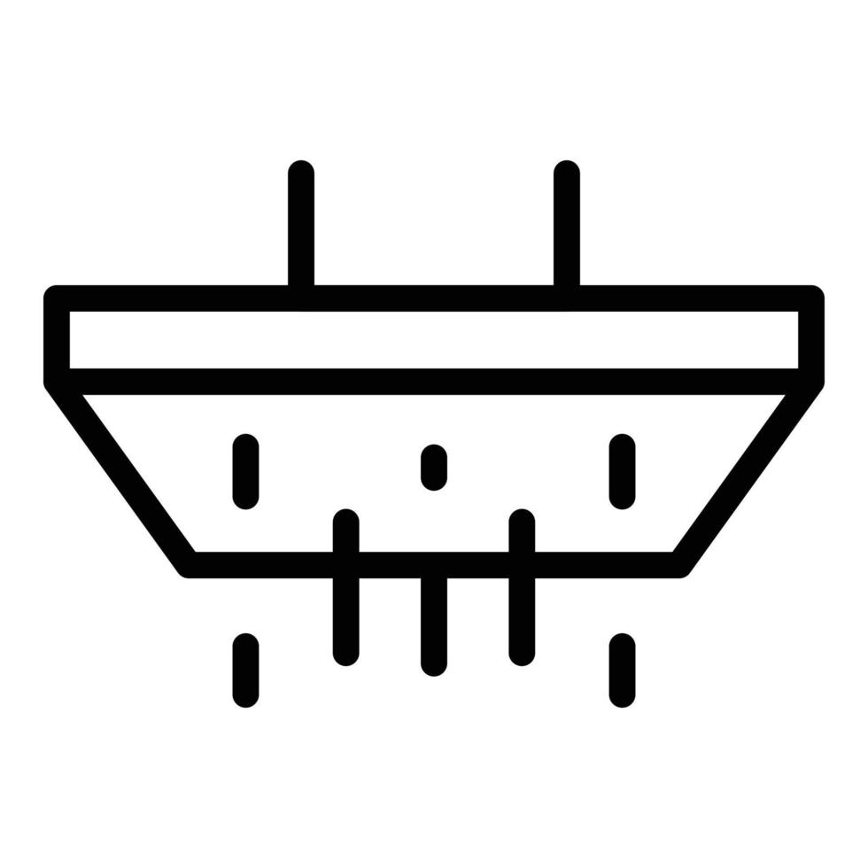 Shower head washing icon, outline style vector