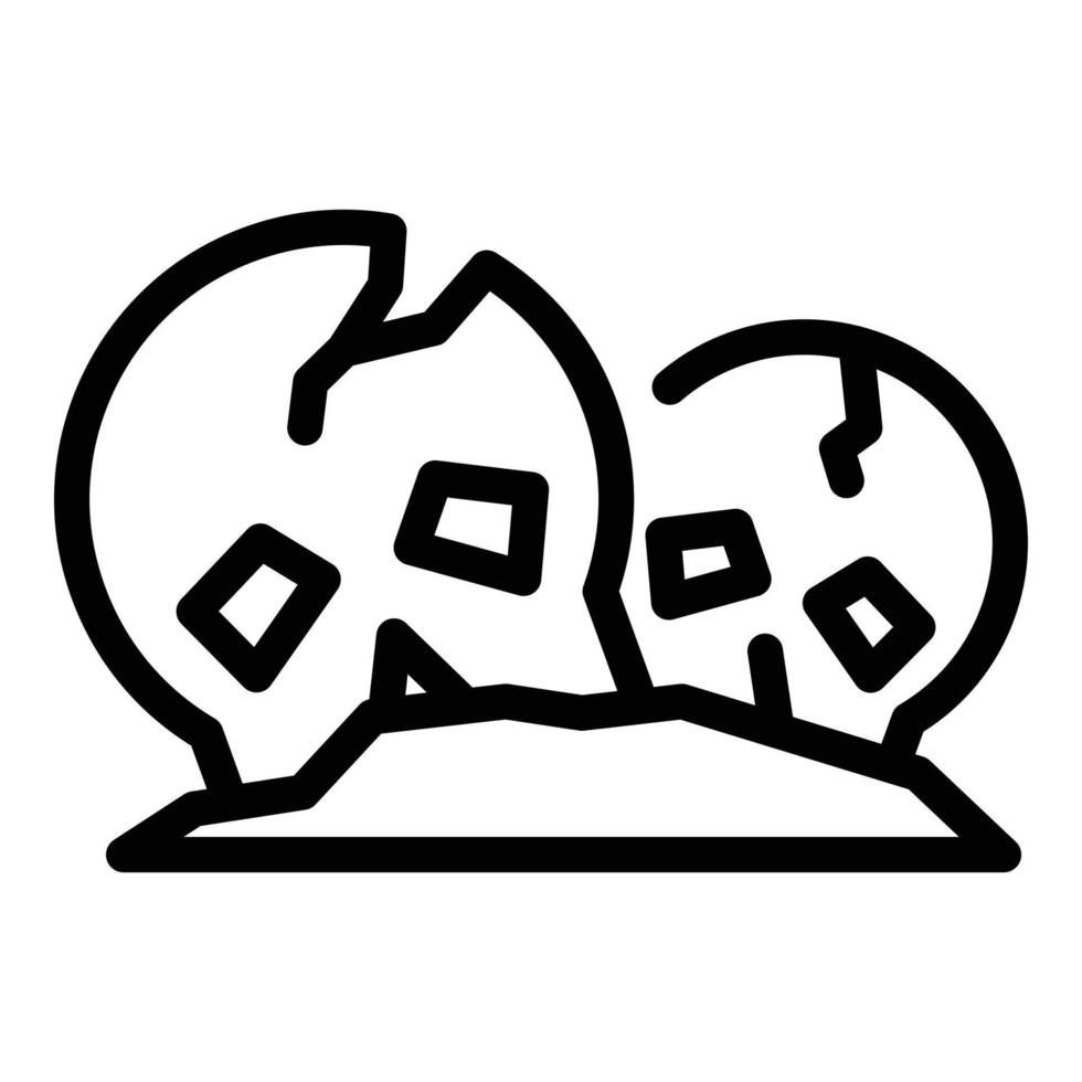 Expedition skulls icon, outline style vector
