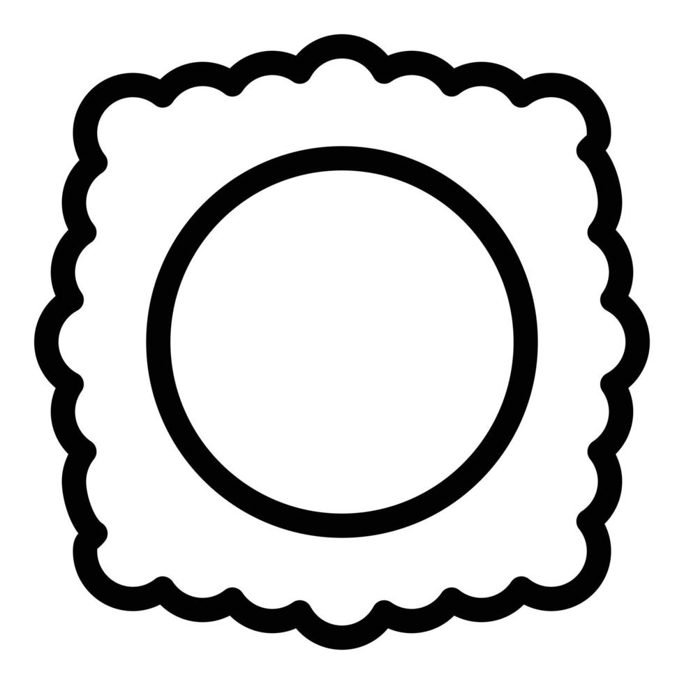 icono de menú de ravioles, estilo de esquema vector