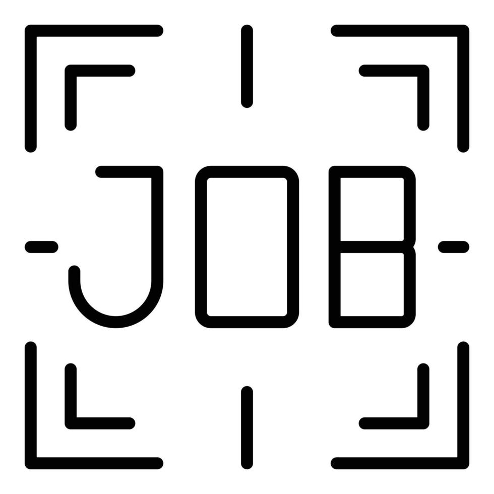 Job seek icon outline vector. Search business vector