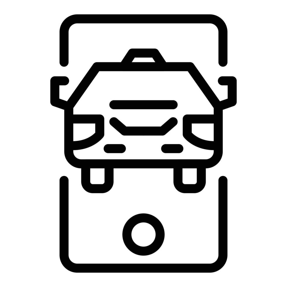 Taximeter vehicle icon, outline style vector