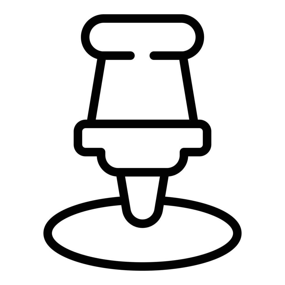 Office pin icon outline vector. Business computer vector