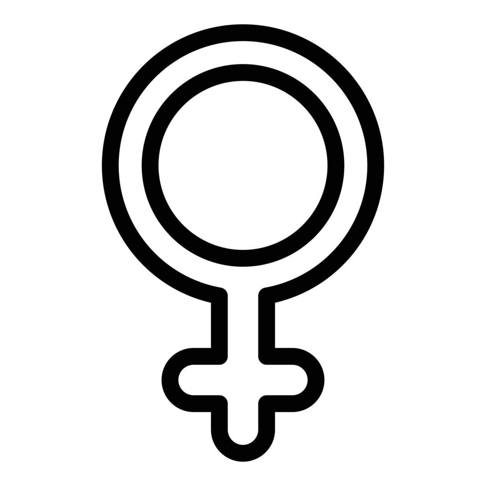 Gender identity female icon, outline style vector