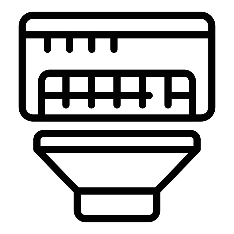 Repair air conditioner install icon, outline style vector