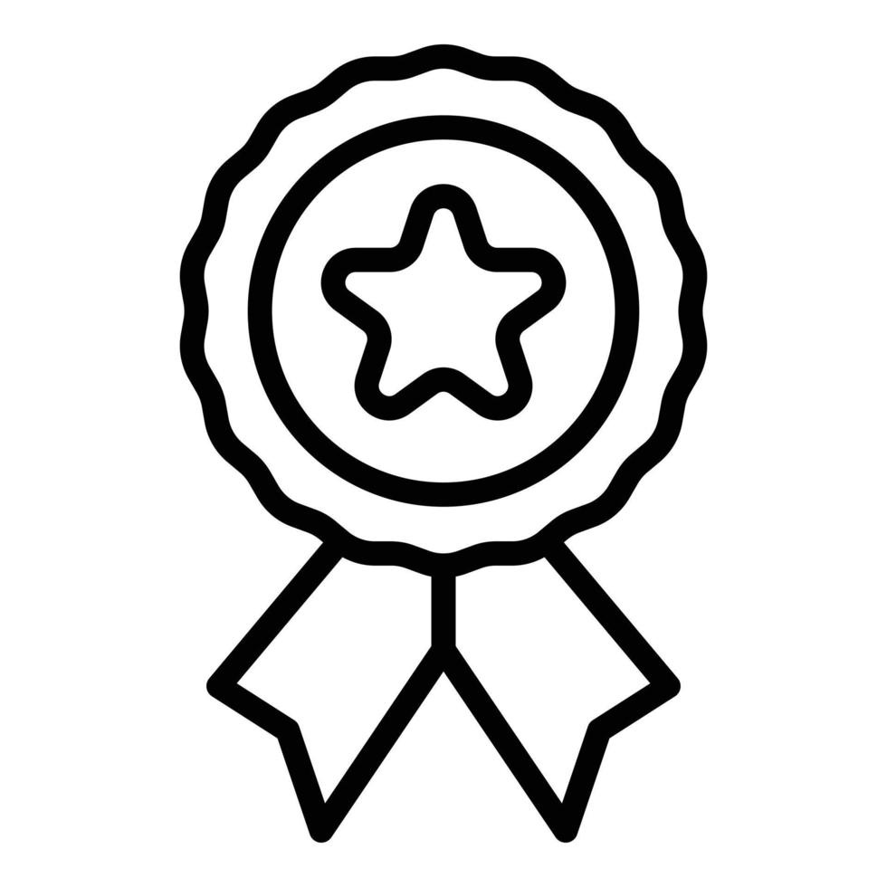 Star emblem icon outline vector. Design shape vector