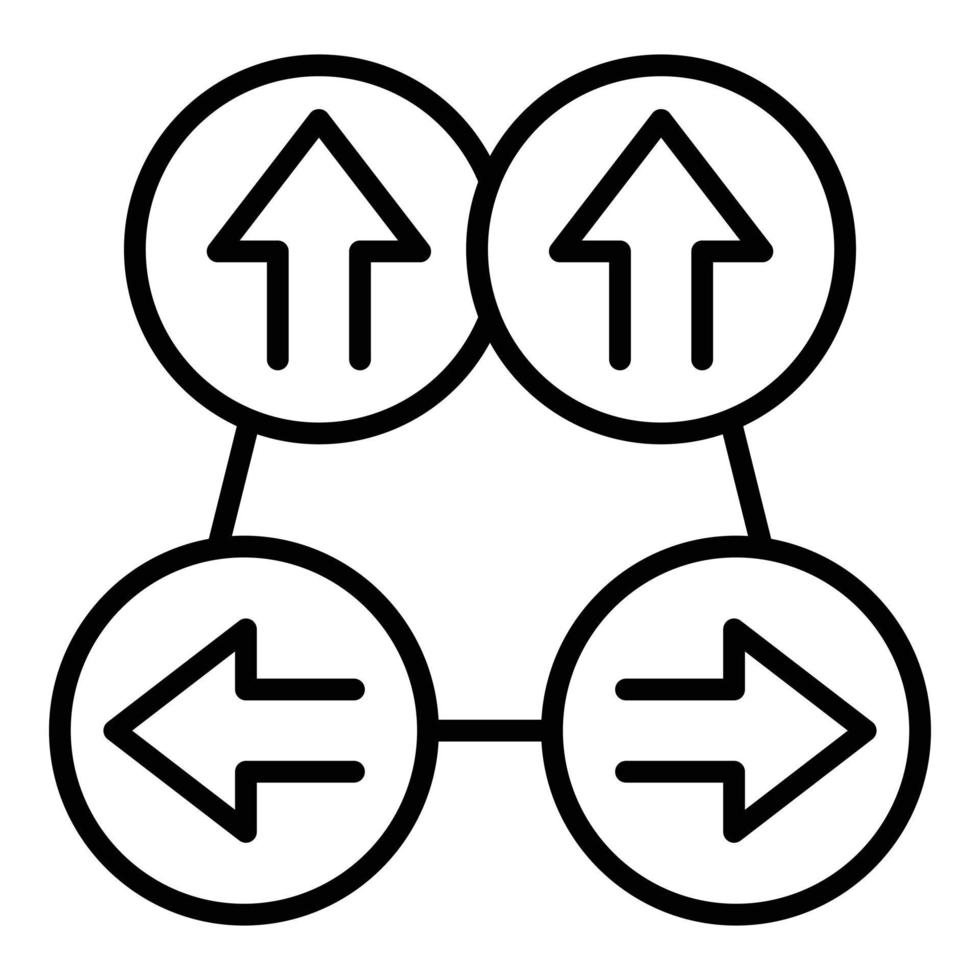 Volatility scheme icon outline vector. Vuca ambiguity vector