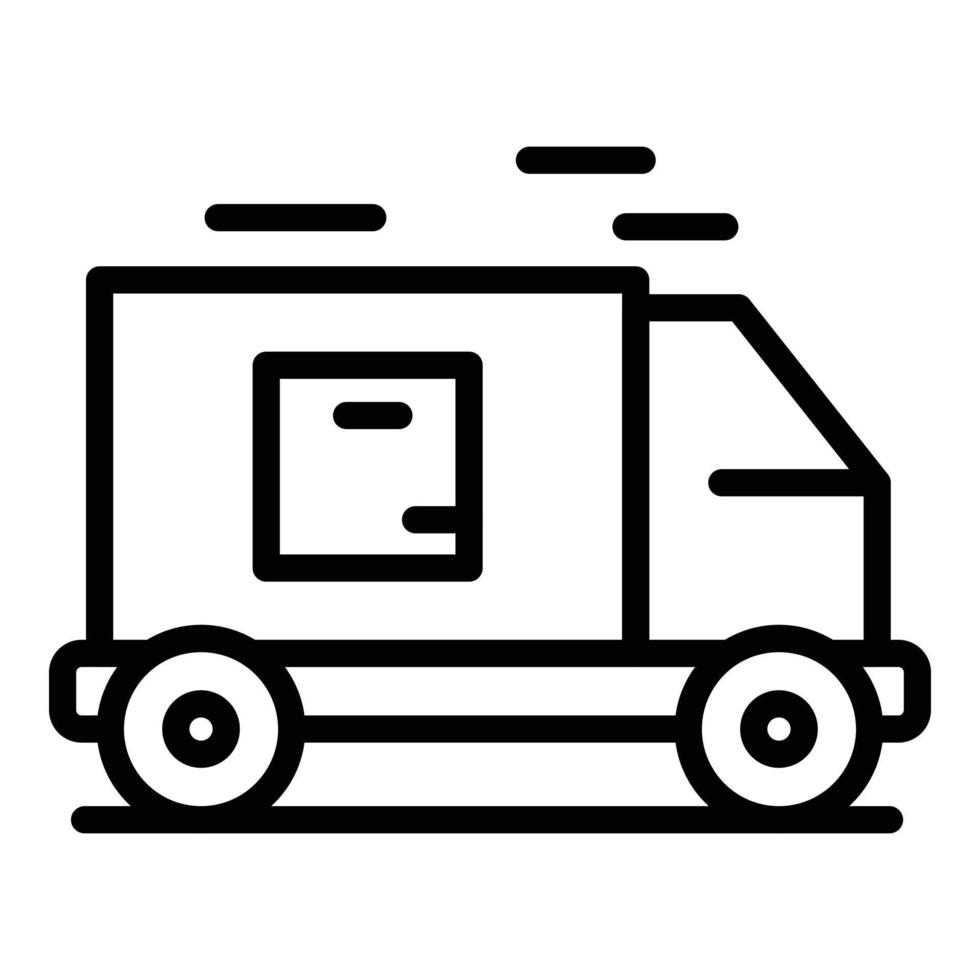 Fast delivery icon outline vector. Service order food vector