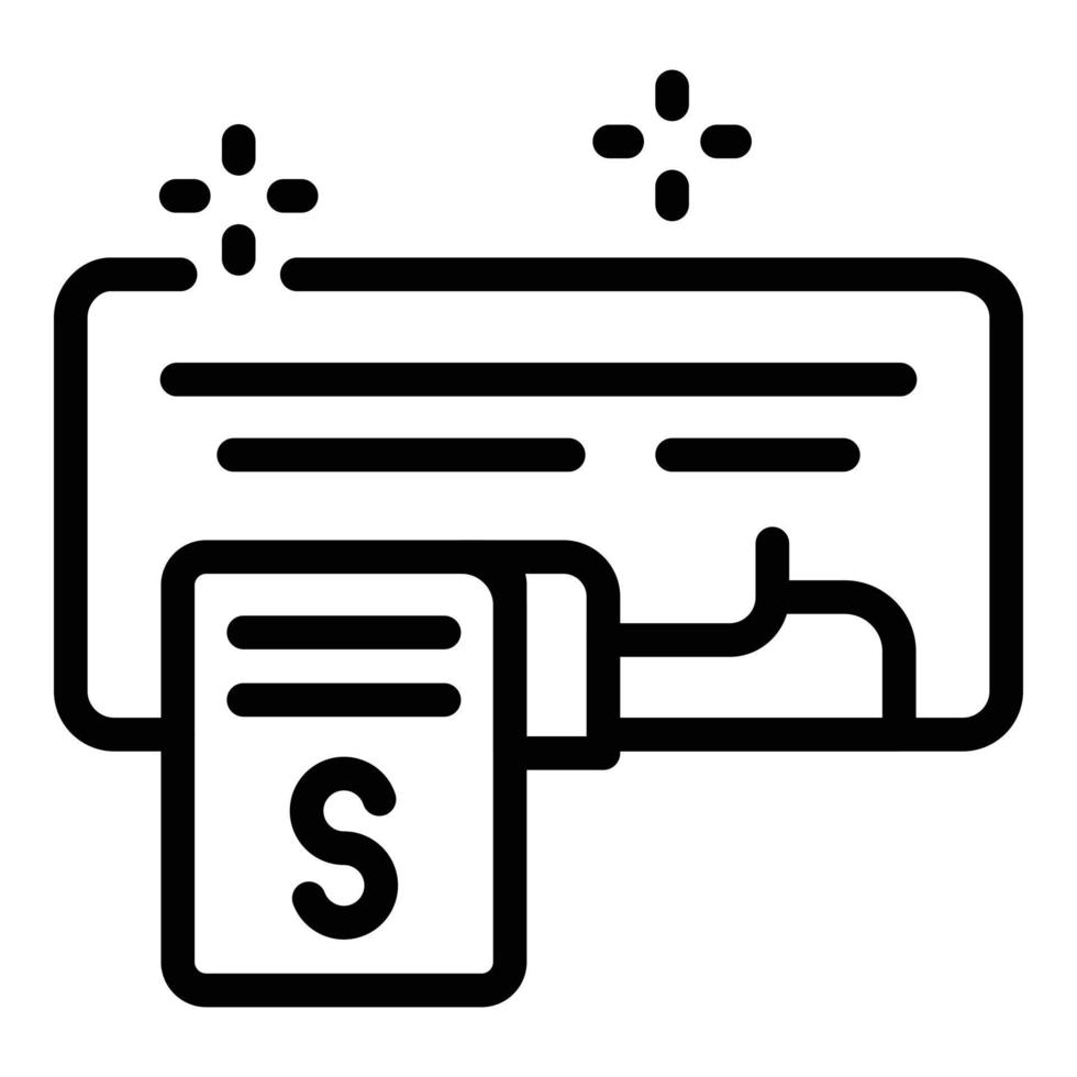 Repair air conditioner payment icon, outline style vector