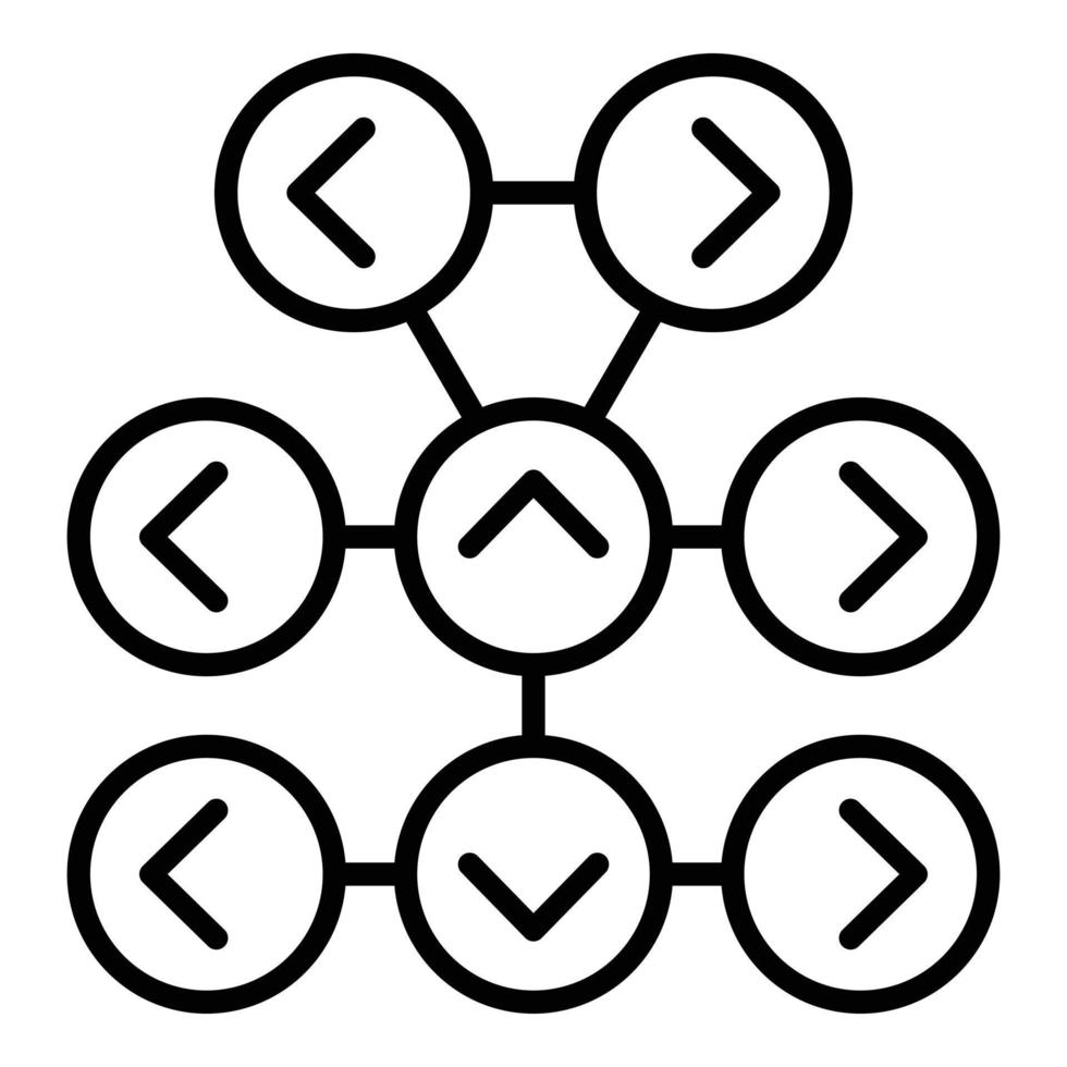 Strategy scheme icon outline vector. Vuca data vector