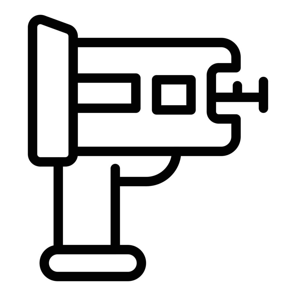 Laser ruler icon, outline style vector