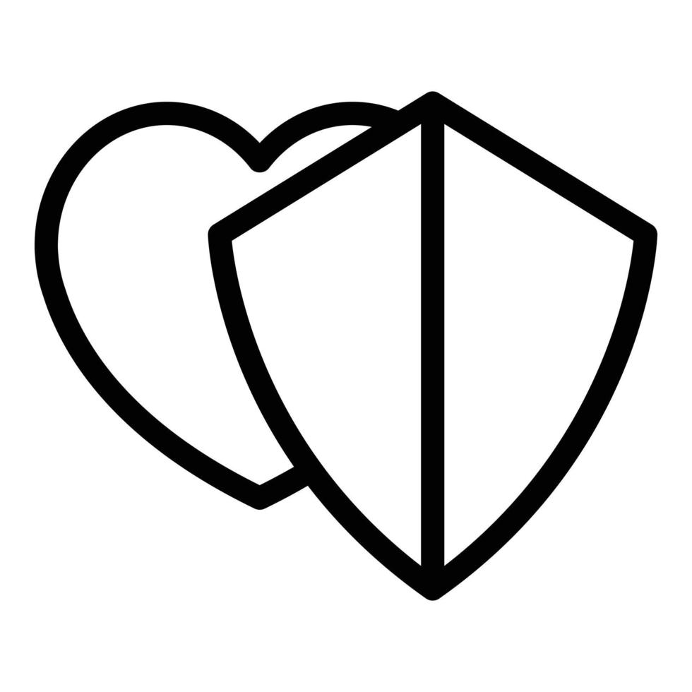 Keep heart icon outline vector. Love hand vector