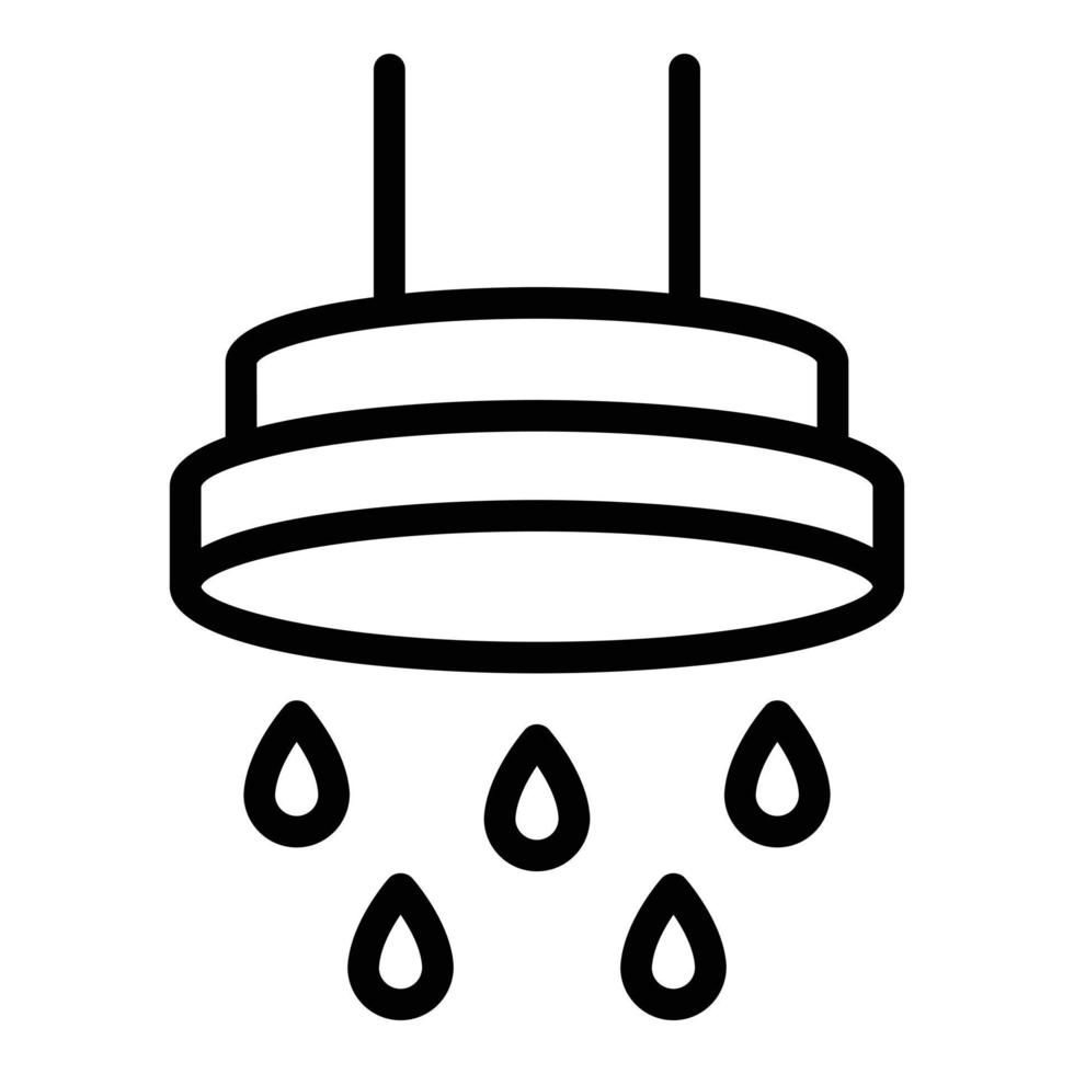 Shower head stream icon, outline style vector