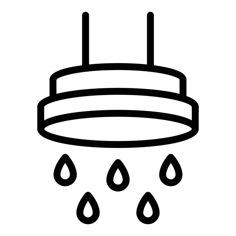 Shower head stream icon, outline style vector