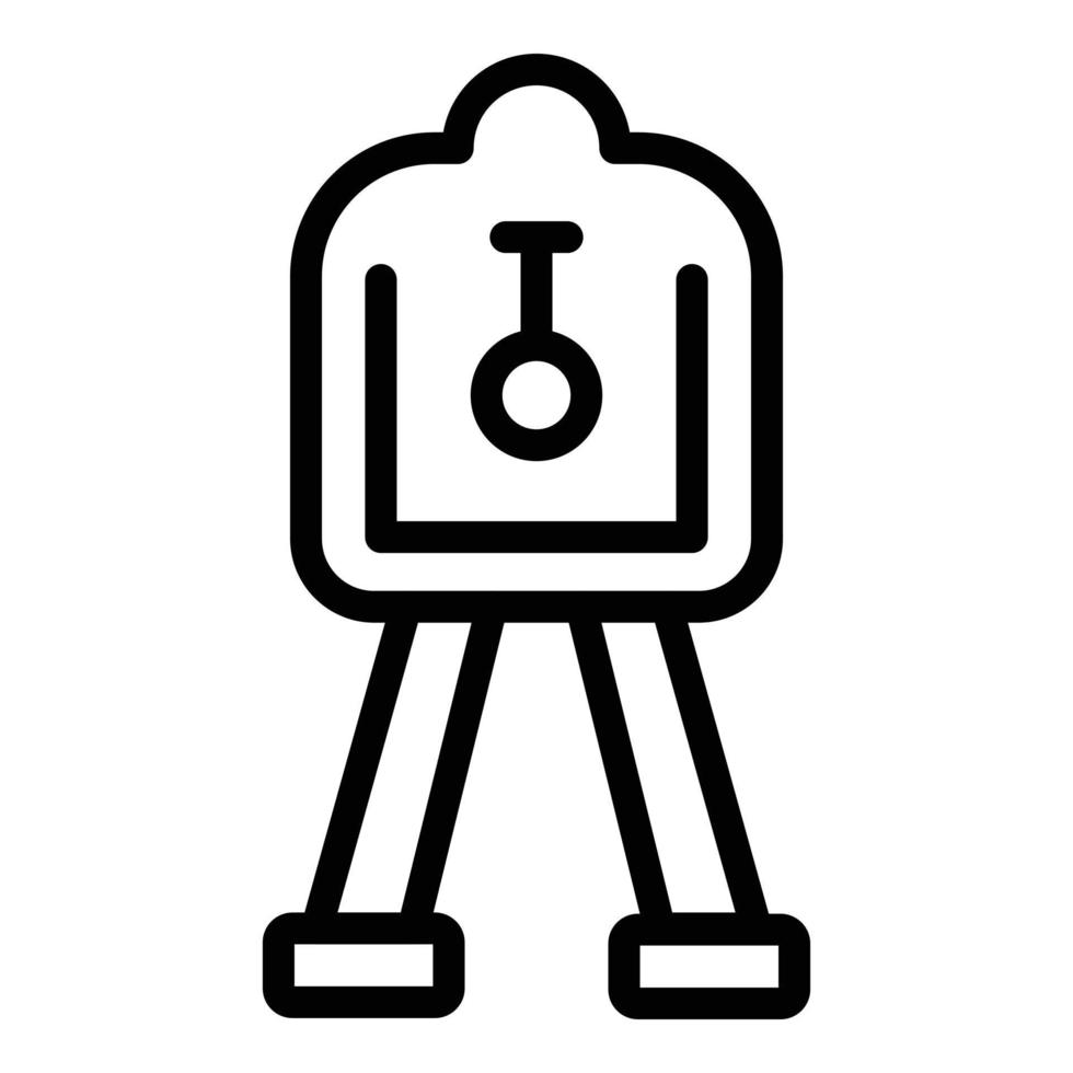 Laser measurement icon, outline style vector