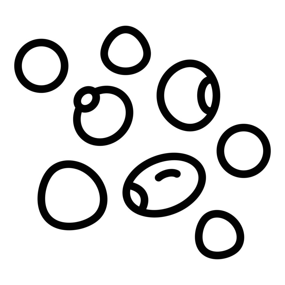 Lentil bean icon, outline style vector