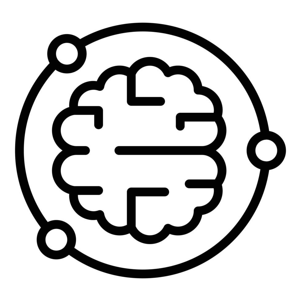 Brain discover icon outline vector. Key curiosity vector