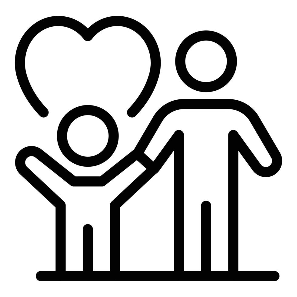 Father love icon outline vector. Happy dad vector