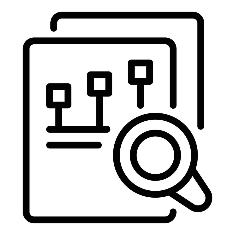 Data document icon outline vector. File record vector