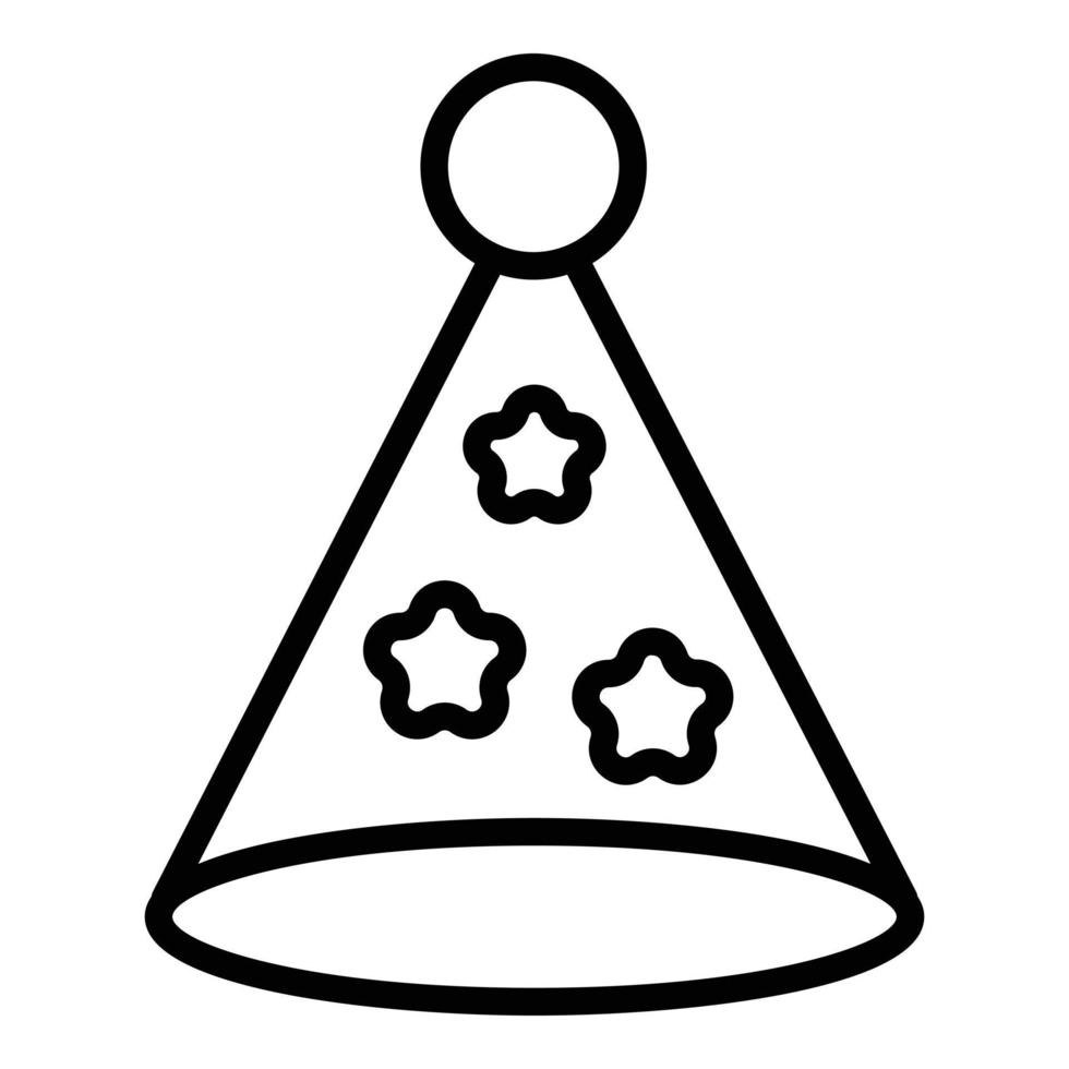 Object party hat icon, outline style vector