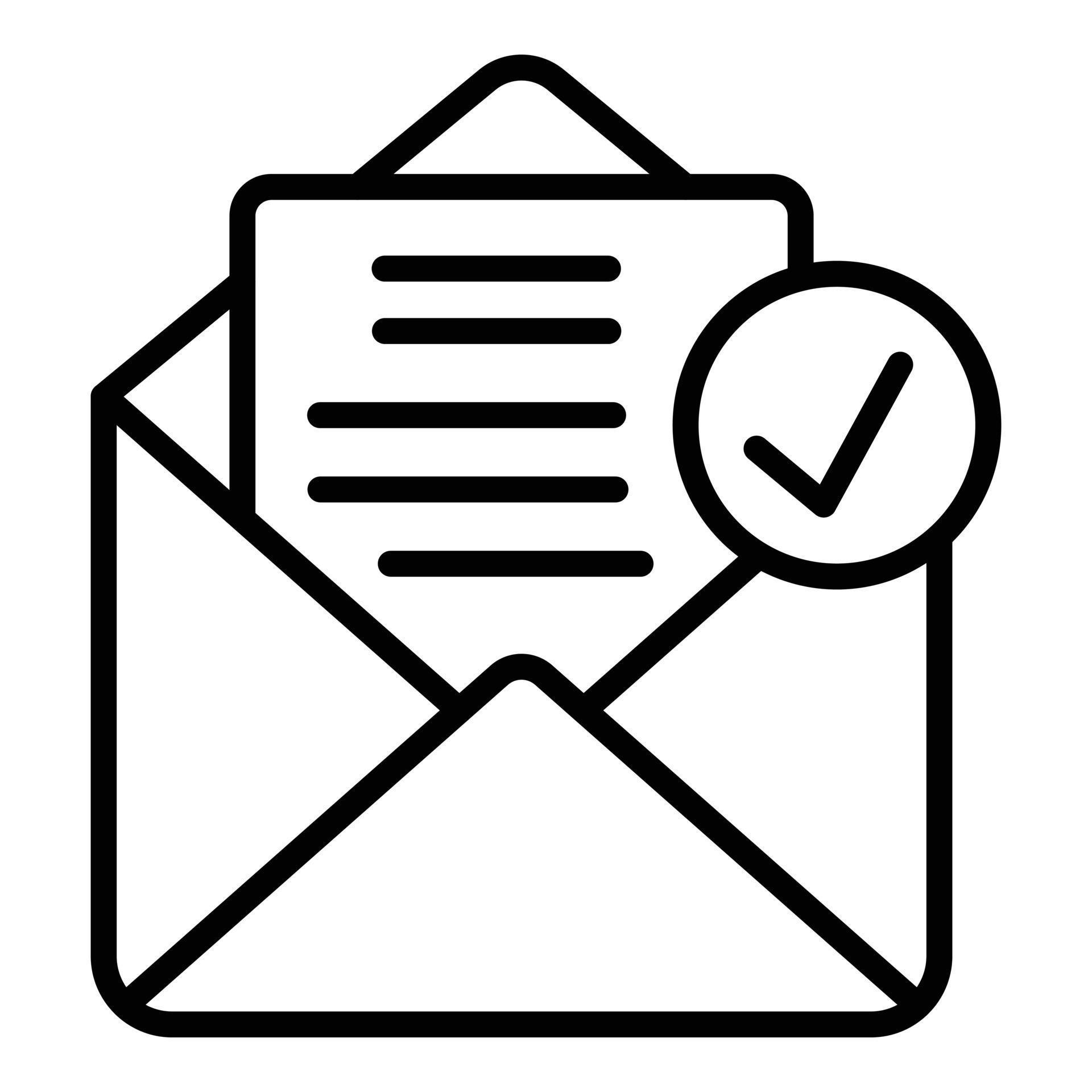 Received email icon outline vector. Mail newsletter 15891253 Vector Art