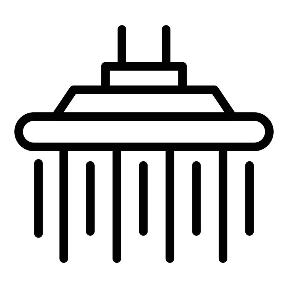 Shower head pouring icon, outline style vector