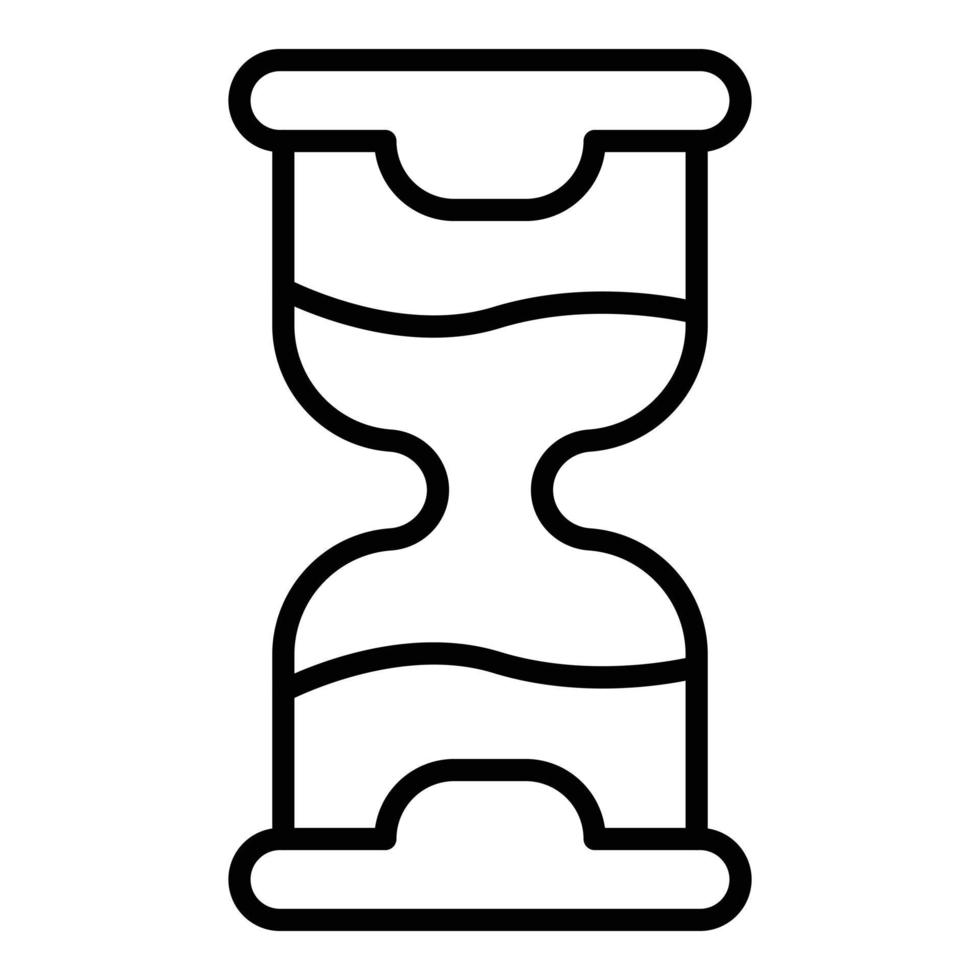 Hourglass icon outline vector. Clock hour vector