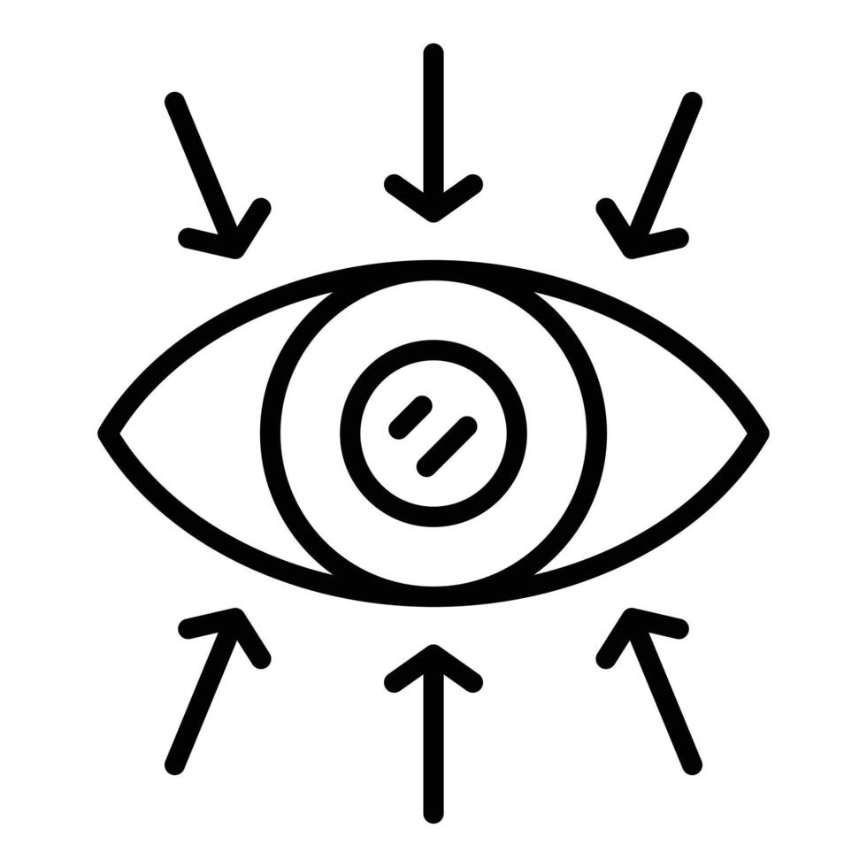 Search eye icon outline vector. Look view vector